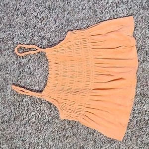 SO BRAND JUNIOR WOMEN'S PLUS SIZE TANGERINE SMOCKED SUMMER TANK TOP SIZE XL